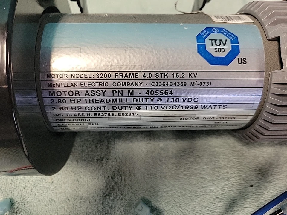 Cleaned Tested Nordicktrack T6.5s McMillan 3200 2.6 CHP 110volt Treadmill Motor. - Image 3 of 4