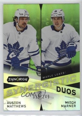 2022 Synergy Synergistic Duos Star-Star Green Auston Matthews Mitch Marner 0nk