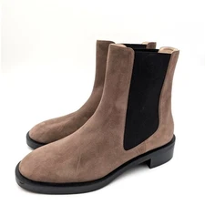 Stuart Weitzman Cline Sleek Chelsea Boots Women's Brown Size US9B EU39.5