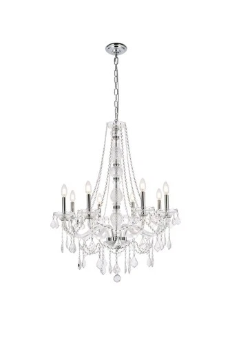 Elegant Lighting Verona 28" 8 Light Royal Crystal Chandelier - Picture 1 of 6
