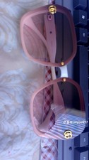 Gucci GG0632S Square Pink Frame Gradient Brown Lens Women's Sunglasses
