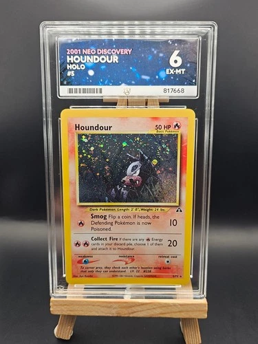 Pokémon TCG Houndour Neo Discovery Rare Holo Card 5/75 ACE 6 WOTC Vintage