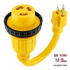 30 Amp to 15 Amp 110 RV Adapter Plug, 15A Male to 30A Female RV Power