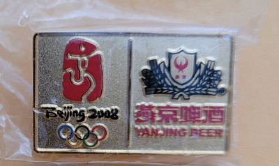 BEIJING  2008 OLYMPIC YAN JING BEER  SPONSOR PIN