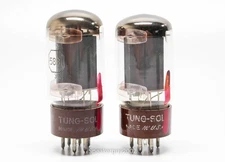 Matched Pair Tung Sol 5881 Vacuum Tubes - No Guide Pins / KT11