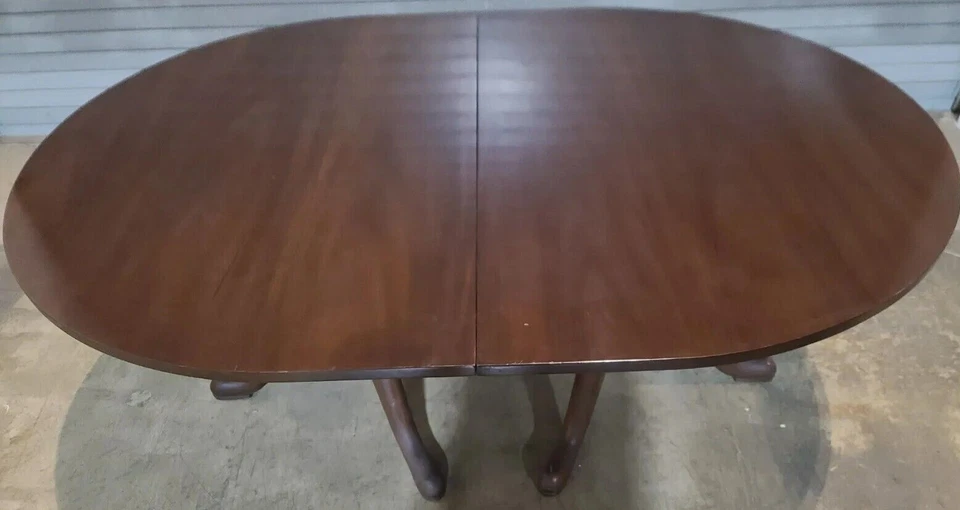 Mesa de comedor Kittinger Williamsburg caoba dos pedestales con 2 hojas CW 66 Foto 3 de 4