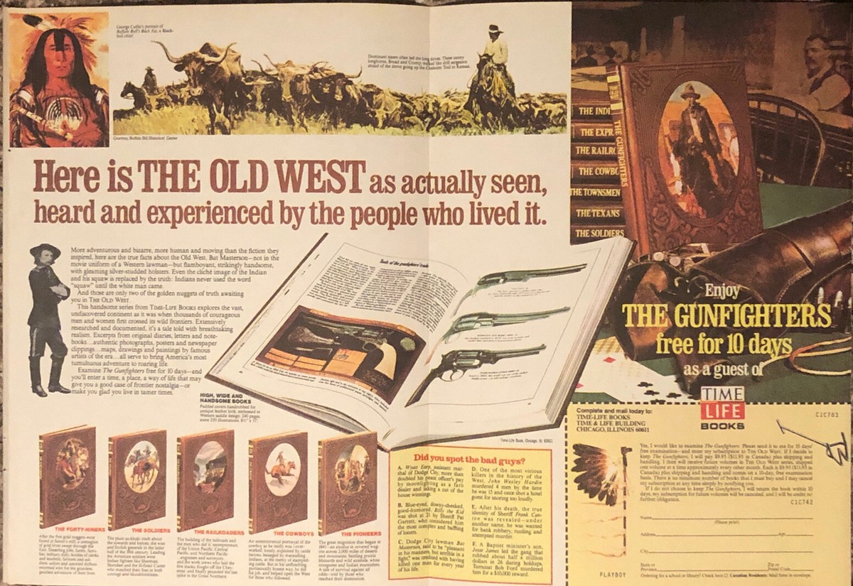 PRINT AD 1980 Time Life Books The Old West Book Series Advertising