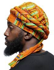 Kente African Print pre-tied Turban for Men