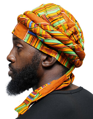 Kente African Print pre-tied Turban for Men