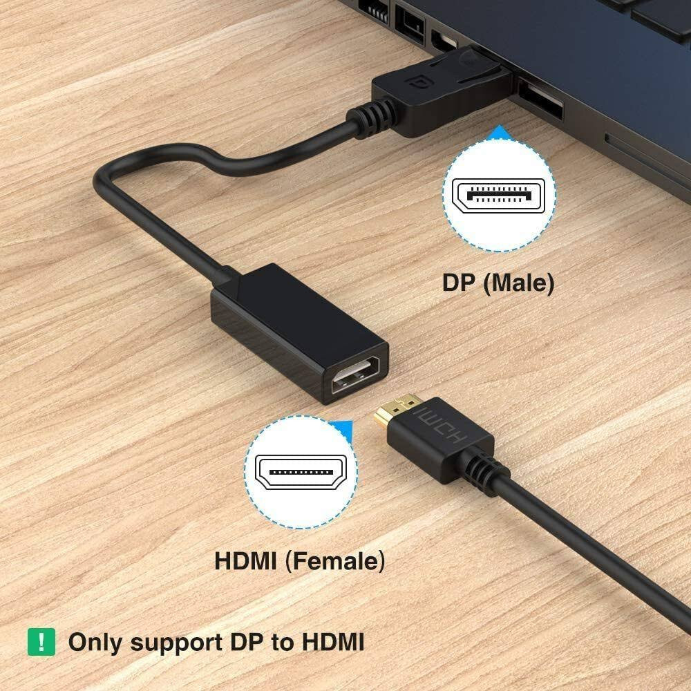 4K Display Port Fits For DP To HDMI Female Cable Adapter Converter