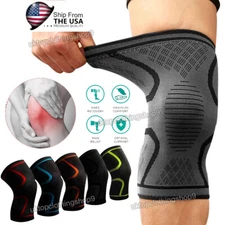 Knee Brace Compression Sleeve Support Sport Fitness Joint Pain Arthritis Relief