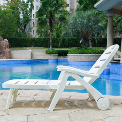 Outdoor Foldable Sun Lounger Recliner Bed Garden Beach Chair