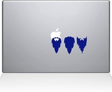 The Decal Guru Apple Beards Decal Vinyl Sticker, 15" MacBook Pro Dark Blue