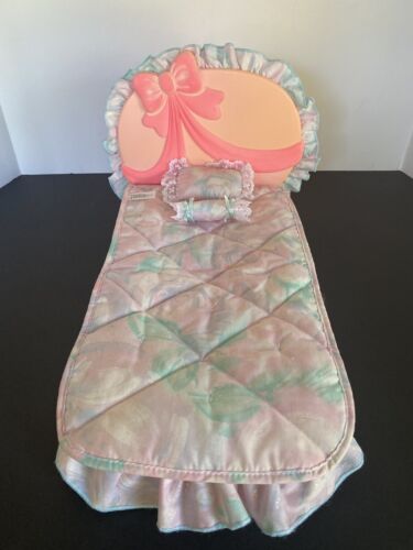 1987 Mattel Barbie Sweet Roses Ribbons & Roses Bed + Reversible Bedding 5629 - Picture 1 of 20