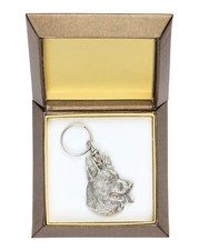 German Shepherd Dog, Alsatian Wolf Dog - Silver-plated pendant with a dog in a d