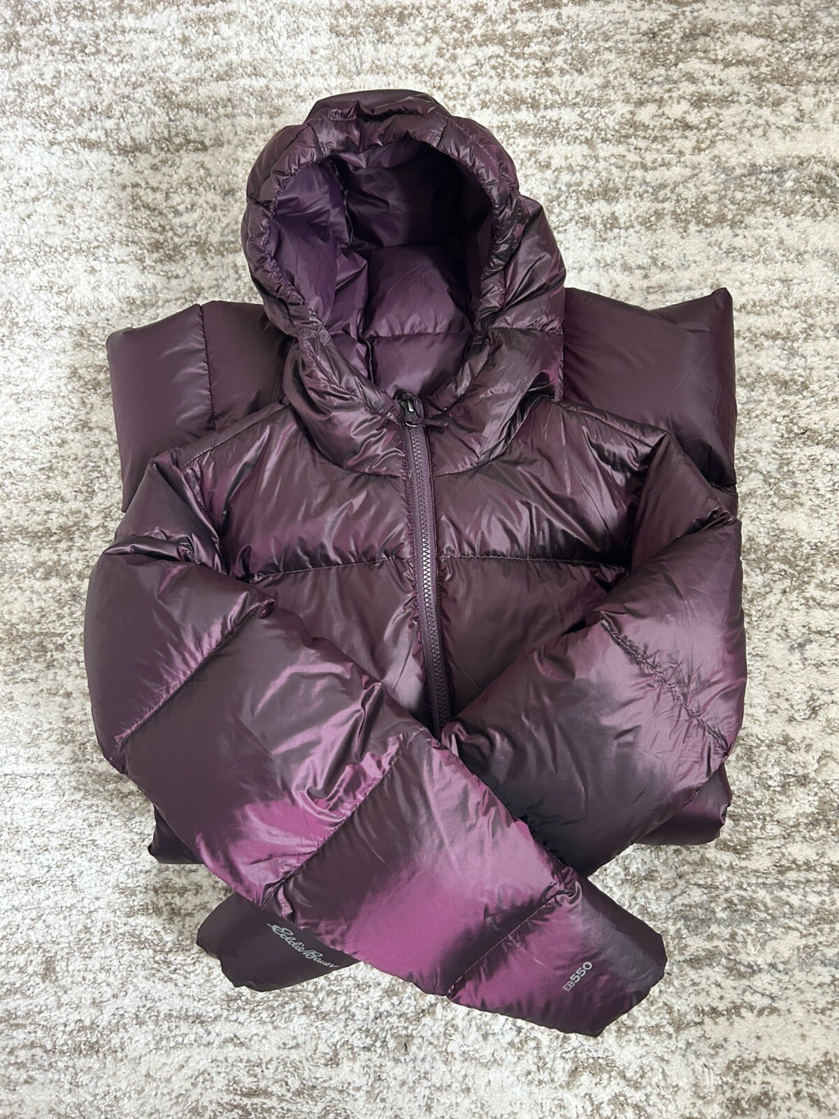 Eddie Bauer EB550 Down Hooded Puffer Jacket Small Wom… Gem