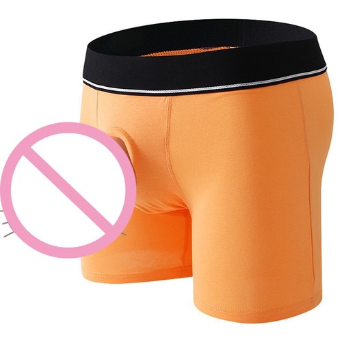 Herren Unterhose Open Pouch Loch Boxershorts Cockring Baumwolle Unterwäsche Boxershorts - Bild 23 von 45