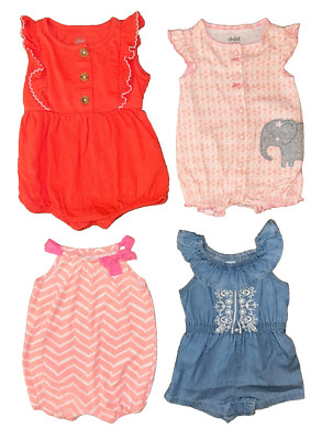 Old Navy Baby Clothes Girl 0/3 Months Rompers Outfits Summer Shorts Elephant Lot