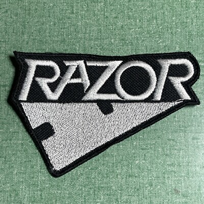 Razor Metal Band Patch: New, Iron On, Embroidered, High Quality, 5  X 3 