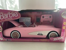 Barbie The Movie Hot Wheels RC Pink Corvette Remote Control Car 2023  Brand New