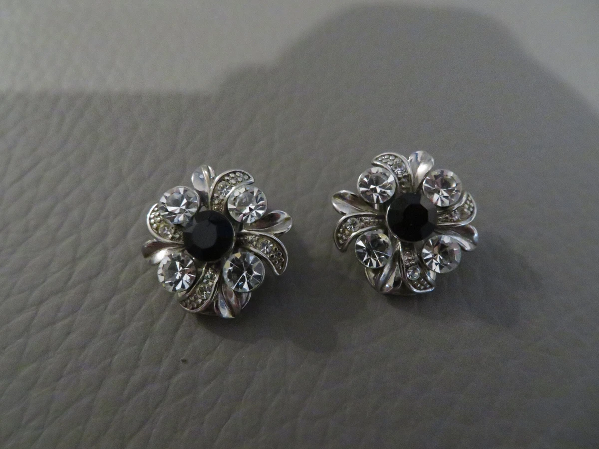 Boucles D'oreilles Pendantes Vintage Acier Strass - Créateur
