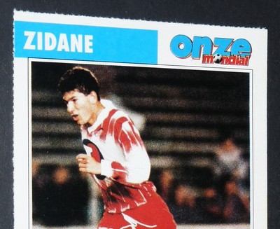 CARD Yazid Zinedine ZIDANE ONZE MONDIAL ROOKIE AS CANNES 1991 FRENCH