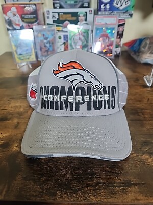 Grey Denver Broncos Congerence Champions Hat