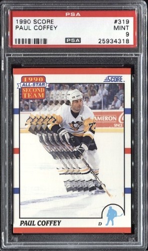 Paul Coffey 1990 Score Hockey # 319 PSA 9 Mint - 第 1/2 張圖片