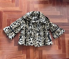 Faux Fur Cropped Jacket - animal print leopard cheetah coat - never worn
