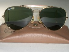 1980's 58 14 VINTAGE B L RAY-BAN USA ARISTA GEP G15 OUTDOORSMAN SUNGLASSES MINT