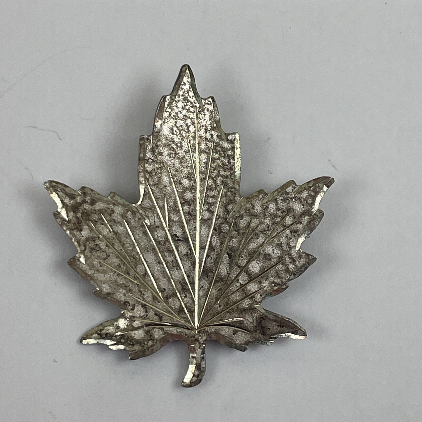 Vintage Signed Sterling Silver Solid Maple Leaf B… - image 2