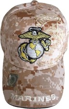 3D Embroidery U.S. Marines Corps Official Licensed Emblem Cap Camo or Black