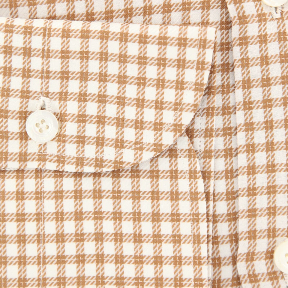 Camisa Finamore Napoli Crema Shephard - Completa - (F14188) Foto 3 de 4