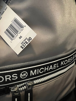 NEW! MICHAEL KORS Kenly Medium Nylon Backpack-Pearl Grey | eBay display picture 1