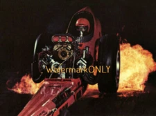 "TV" Tommy Ivo 1969 "SlingShot" Top Fuel Dragster FIRE Burnout PHOTO! #(7)