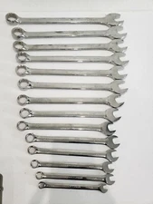 Craftsman FULL Polish 14 Pc Large Combo Wrench 12 Pt SAE