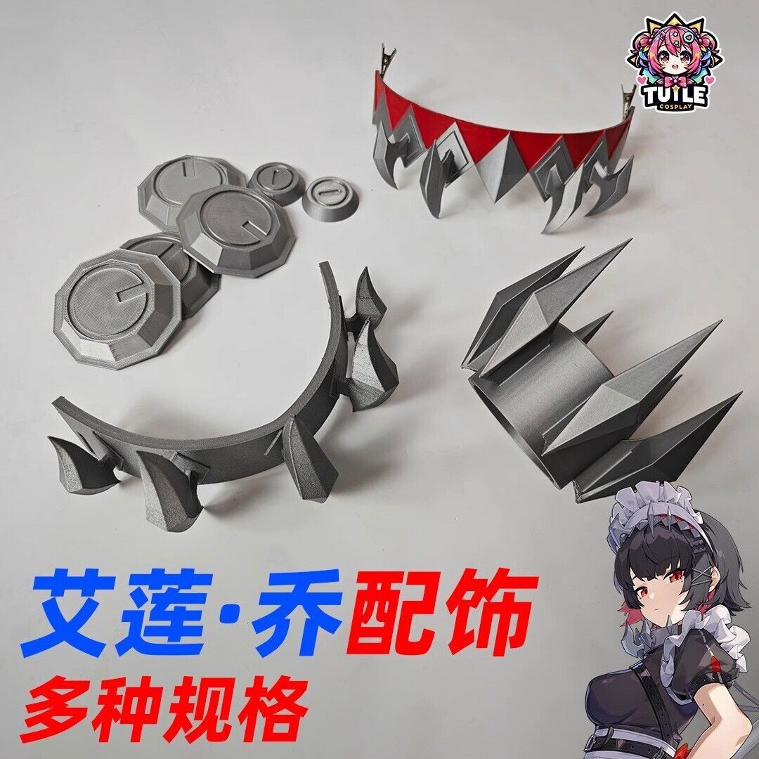 Zenless Zone Zero Ellen Joe Cosplay Hairpin Necklace Wrists Prop