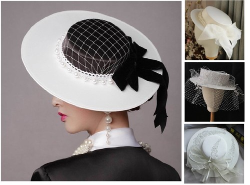 Black Brides Fascinator Birdcage Veil 