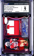 2021 Certified Freshman Fabric Mirror Purple Etch Trey Sermon AU /5 CGC 9 MINT