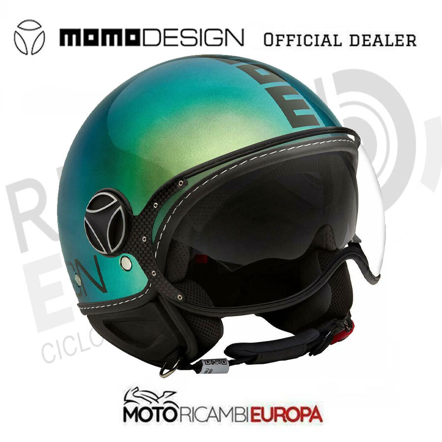 CASCO MOMO DESIGN FIGHTER JET CLS POP GREEN BLU TAGLIA ML 58-59 CM -  Shopping.com