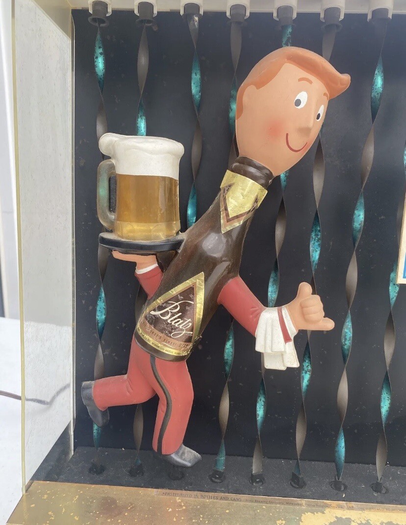 RARE VINTAGE 1960'S BLATZ BEER MOTION SIGN. MID CENTURY, BAR