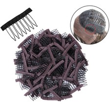 10Pcs comb hair extensions clips steel tooth combs for lace cap wig 7 teeth ZN