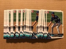 Lot (70) EVAN WHITE Mariners 2018 Bowman Baseball paper base prospect cards