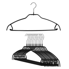 Mawa, 42Ftu Silhouette Space-Saving Anti-Slip Steel Clothing Hanger, Set of 12, 