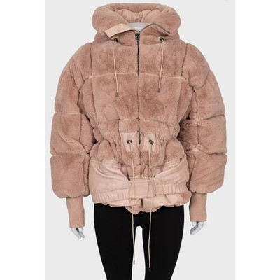 Tom Ford Pink Faux Fur Oversized Puffer Coat Sz. M
