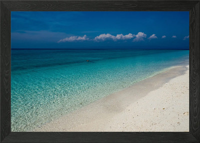 Beach In The Paradise Framed Wall Art Poster Canvas Print Picture