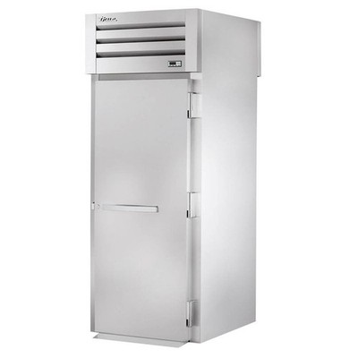 True STR1RRT-1S-1S 35'' 1-Section Roll-Thru Refrigerator w/ Front Solid & Rear...