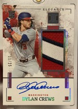 2025 PANINI IMPECCABLE RC DYLAN CREWS 3 CLR PATCH On Card AUTO 11/25 HOLO SILVER