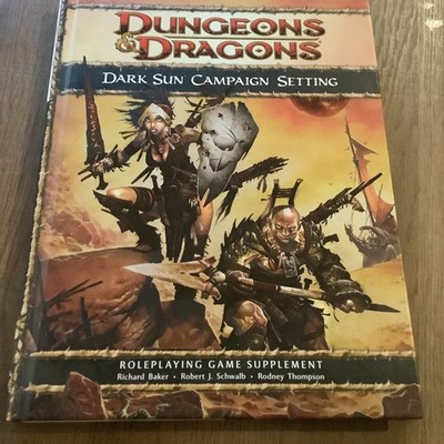 Dungeons & Dragons Dark Sun Campaign Setting 4E Hardcover No Map