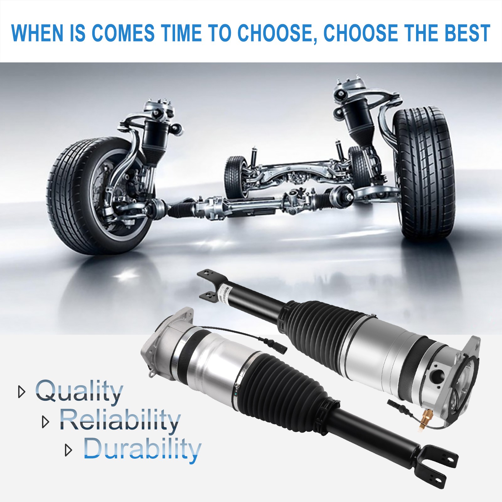 Rear Pair Air Suspension Shocks For VW Phaeton, Bentley Continental GT GTC